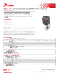 Thumbnail of document Data Sheet - DPT Digital Pressure Transmitter with Switches